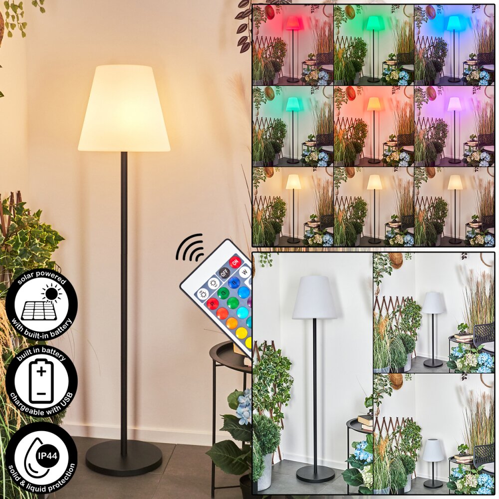 Fisao Golvlampa utomhus LED Svart, 41-ljuskällor, Fjärrkontroll main product photo