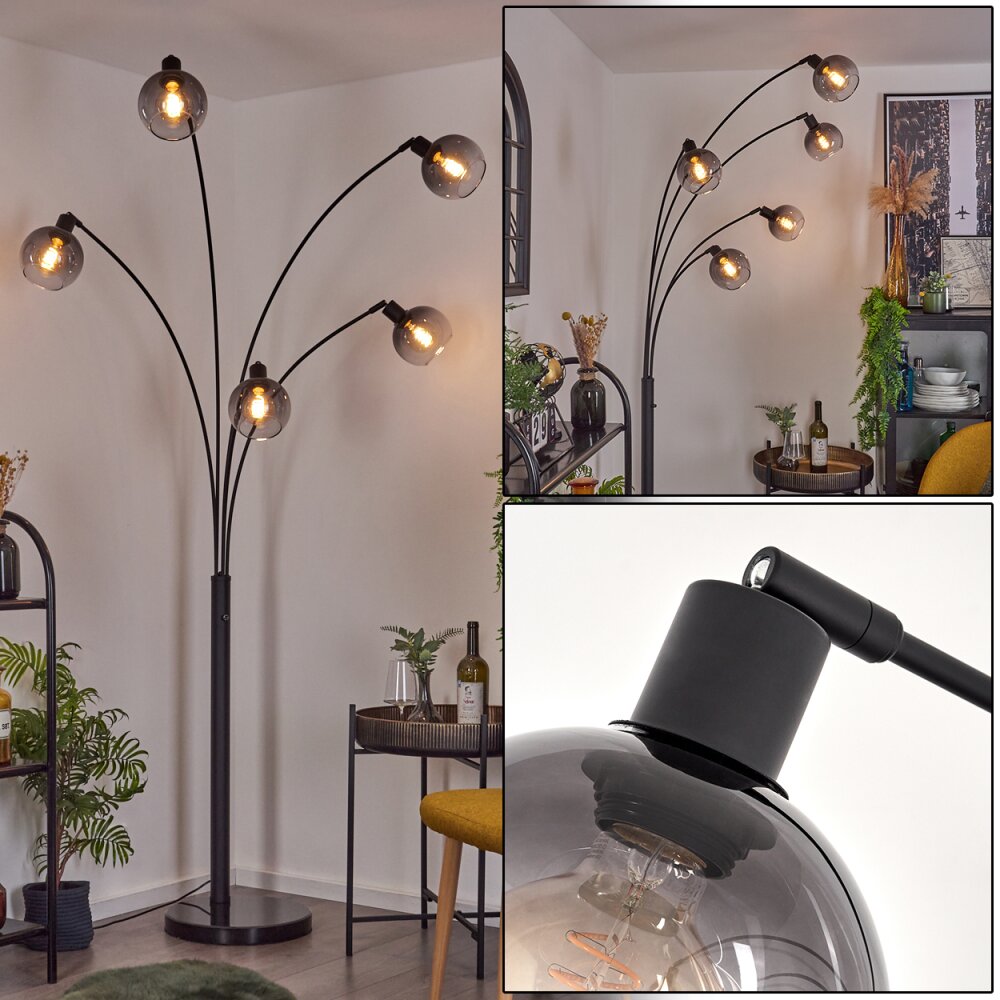 Nikkala Golvlampa, Läslampa Svart, 5-ljuskällor main product photo