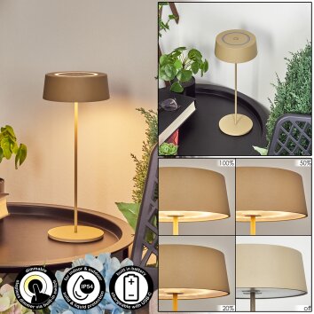 Kouvi Bordslampa utomhus, Bordslampa LED Guld, 1-ljuskällor