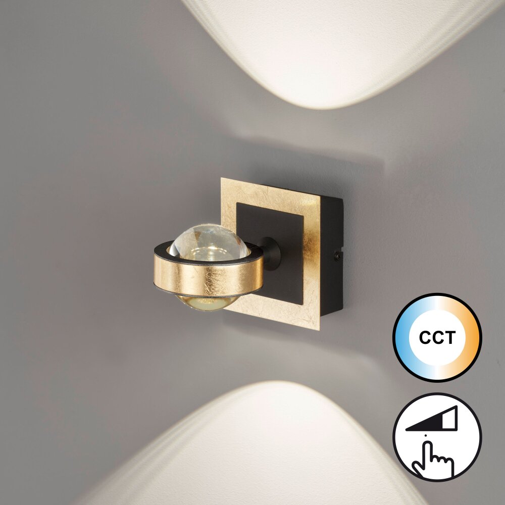 Honsel Lampor Cluedo Vägglampa LED Guld, 1-ljuskällor main product photo