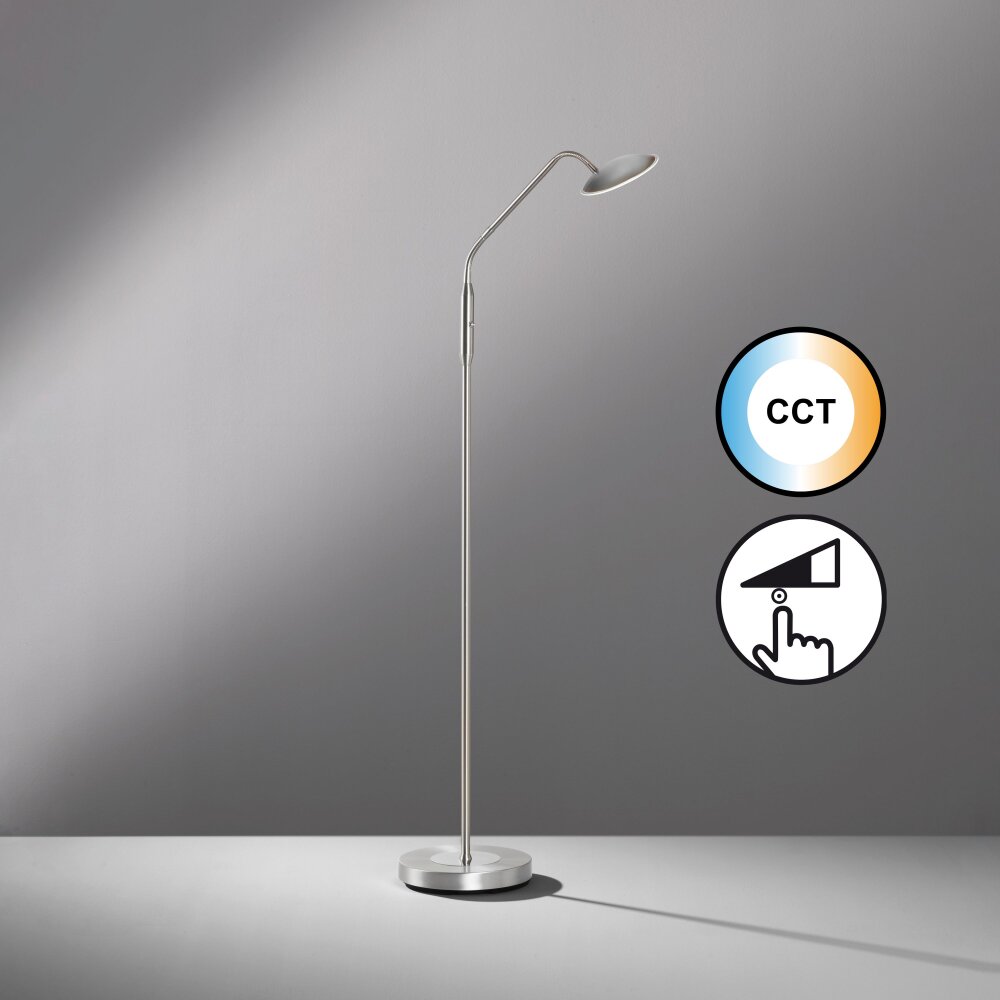 Honsel Lampor Tallri Golvlampa LED Nickel matt, 1-ljuskällor main product photo