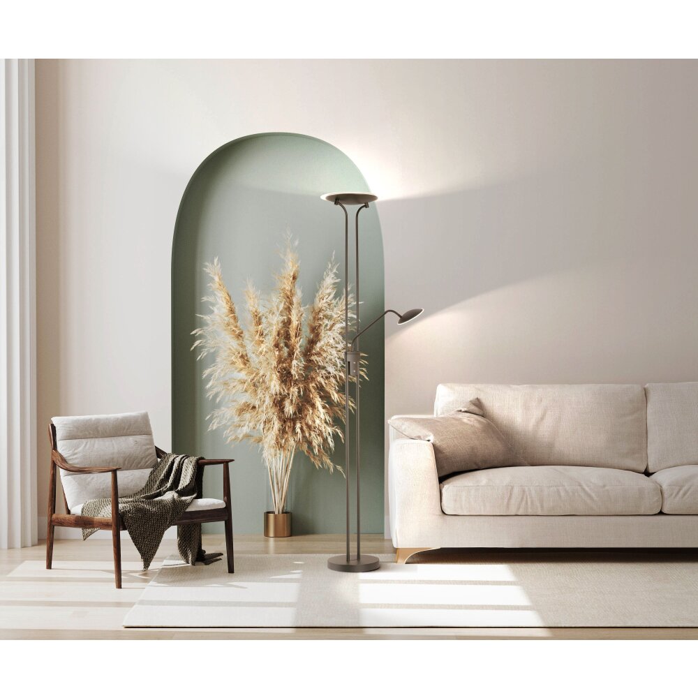 Honsel Lampor Tallri strålkastare, Golvlampa LED Svart, 1-ljuskällor main product photo