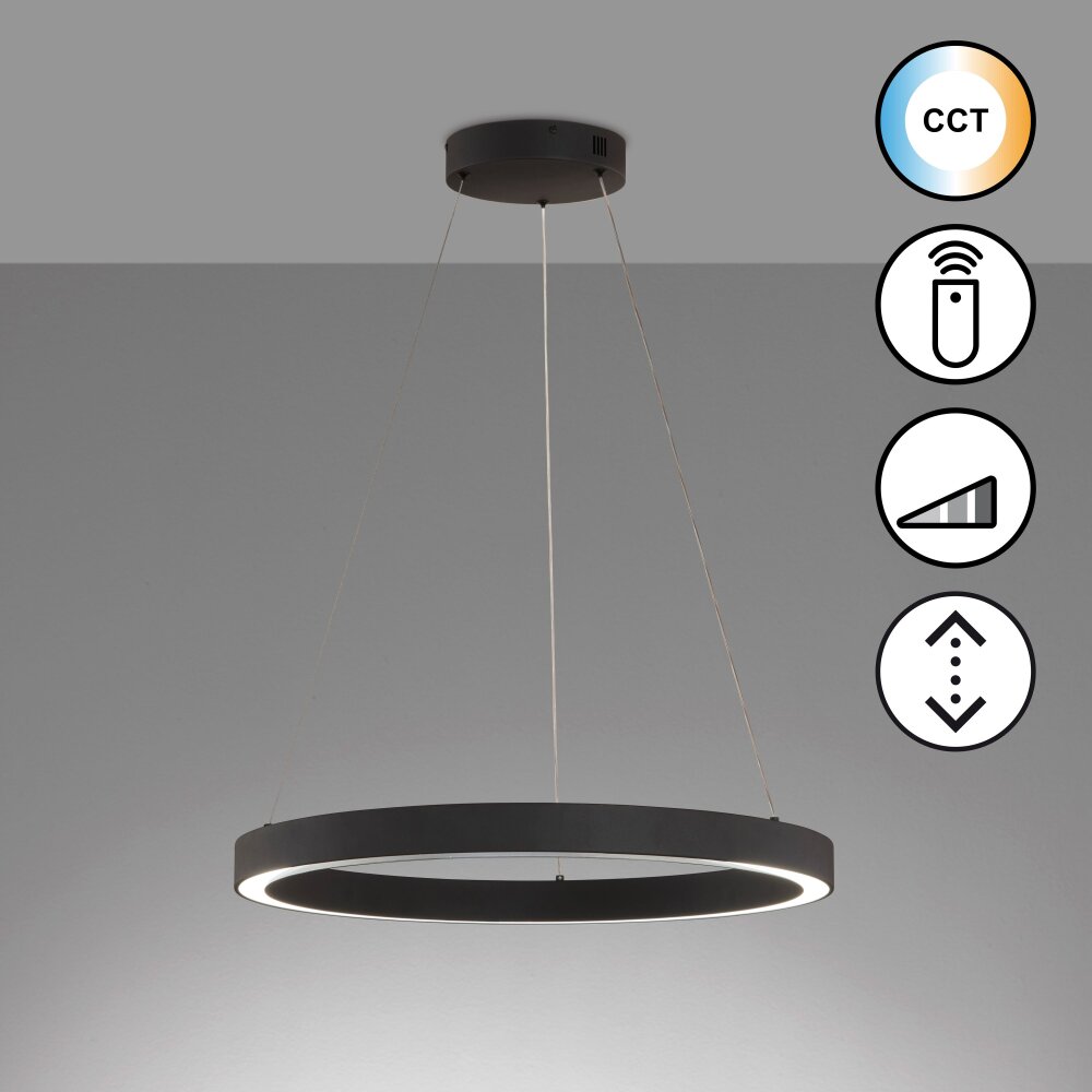 Honsel Lampor Sirko Pendelbelysning LED Svart, 1-ljuskällor, Fjärrkontroll main product photo