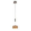 Honsel Lampor SHINE-WOOD Pendelbelysning LED Nickel matt, 1-ljuskällor