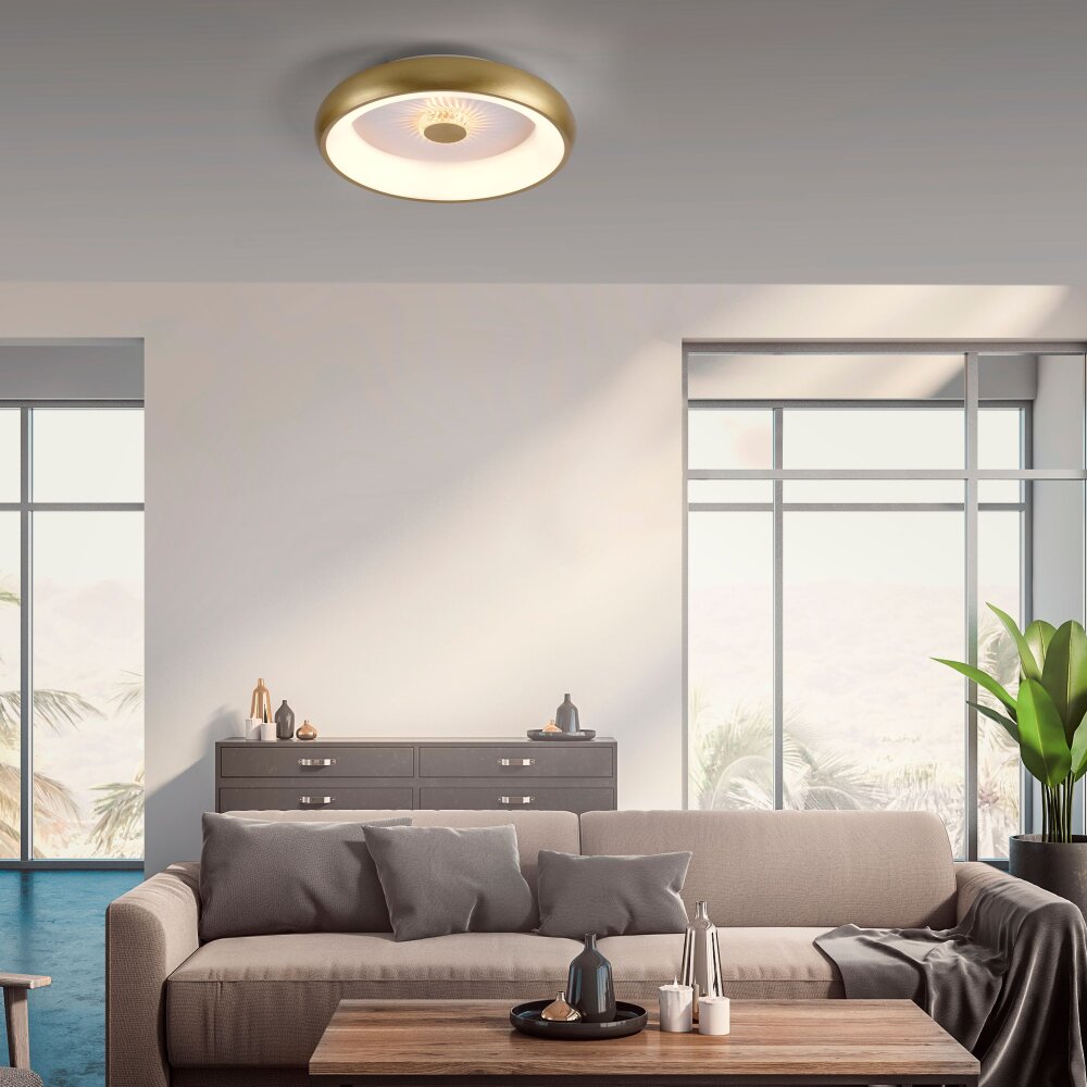 Leuchten Direkt VERTIGO Taklampa LED Guld, 1-ljuskällor, Fjärrkontroll main product photo