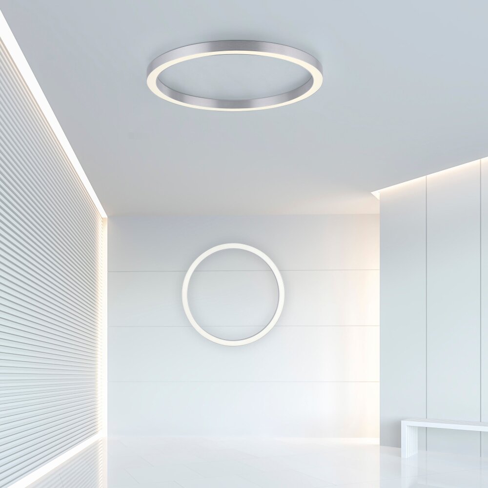 Paul Neuhaus Lampor PURE-LINES Taklampa LED Silver, 1-ljuskällor, Fjärrkontroll main product photo