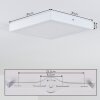 Leto Taklampa för utomhusbruk, Taklampa LED Vit, 1-ljuskällor