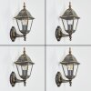 Naofe vägglampa utomhus Brun, Guld, 1-ljuskällor