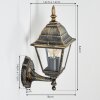 Naofe vägglampa utomhus Brun, Guld, 1-ljuskällor