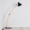 Higashi Golvlampa, Läslampa, Båglampor Trä ljus, Svart, 1-ljuskällor