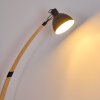 Higashi Golvlampa, Läslampa, Båglampor Trä ljus, Svart, 1-ljuskällor