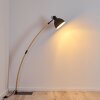 Higashi Golvlampa, Läslampa, Båglampor Trä ljus, Svart, 1-ljuskällor