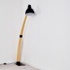 Higashi Golvlampa, Läslampa Trä ljus, Svart, 1-ljuskällor