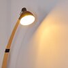 Higashi Golvlampa, Läslampa Trä ljus, Svart, 1-ljuskällor
