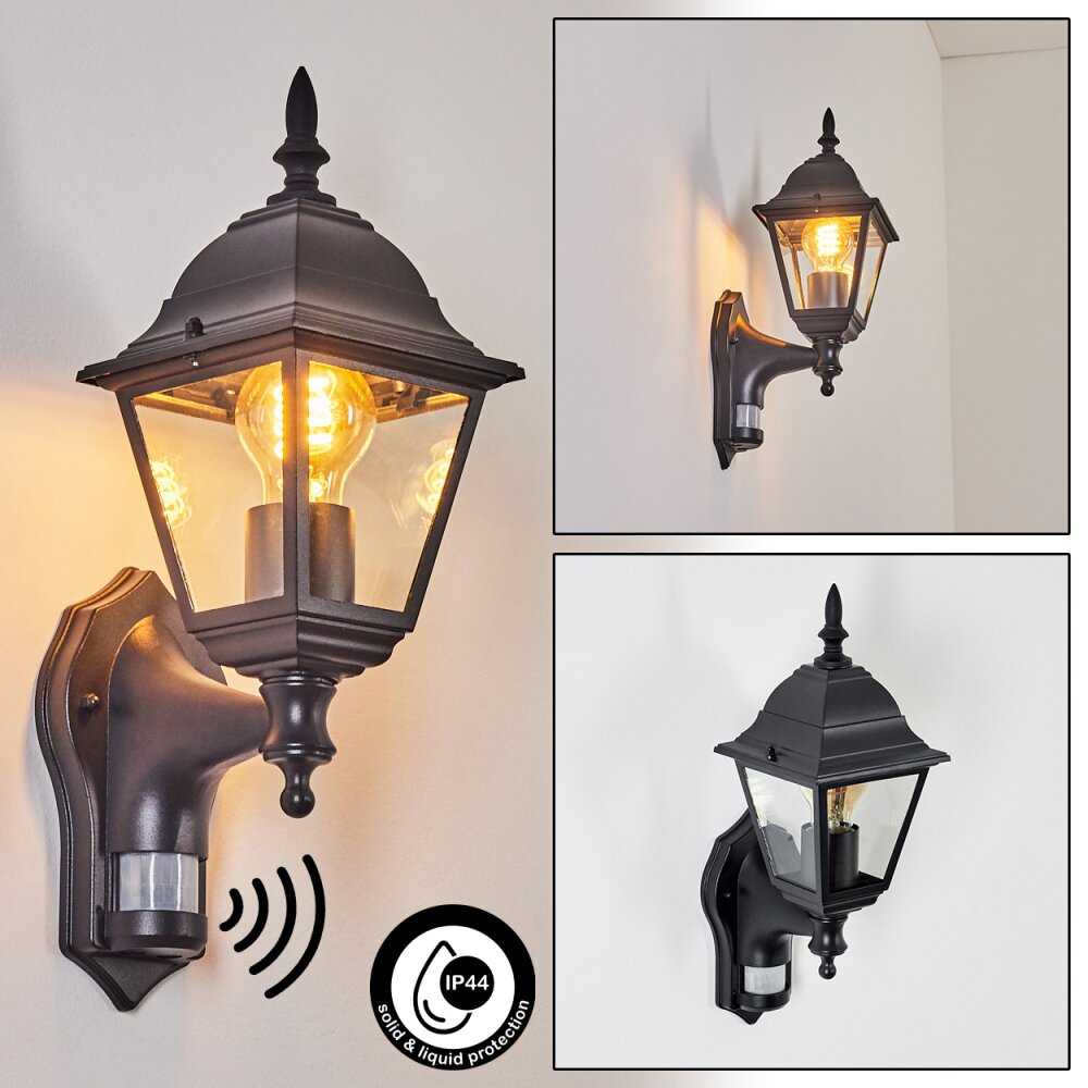 Naofe vägglampa utomhus Svart, 1-ljuskällor, Rörelsedetektor main product photo