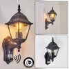 Naofe vägglampa utomhus Svart, 1-ljuskällor, Rörelsedetektor Naofe vägglampa utomhus Svart, 1-ljuskällor, Rörelsedetektor