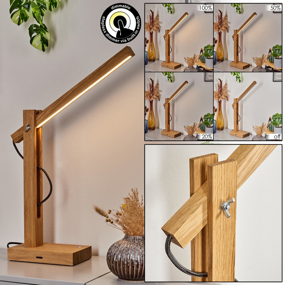 Anga Bordslampa LED Krom, Naturfärger, 1-ljuskällor main product photo