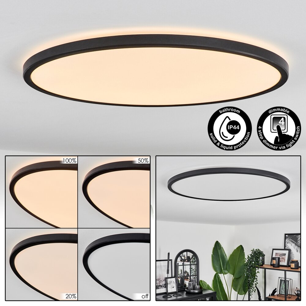Hooper Taklampa, Panel LED Svart, 1-ljuskällor main product photo