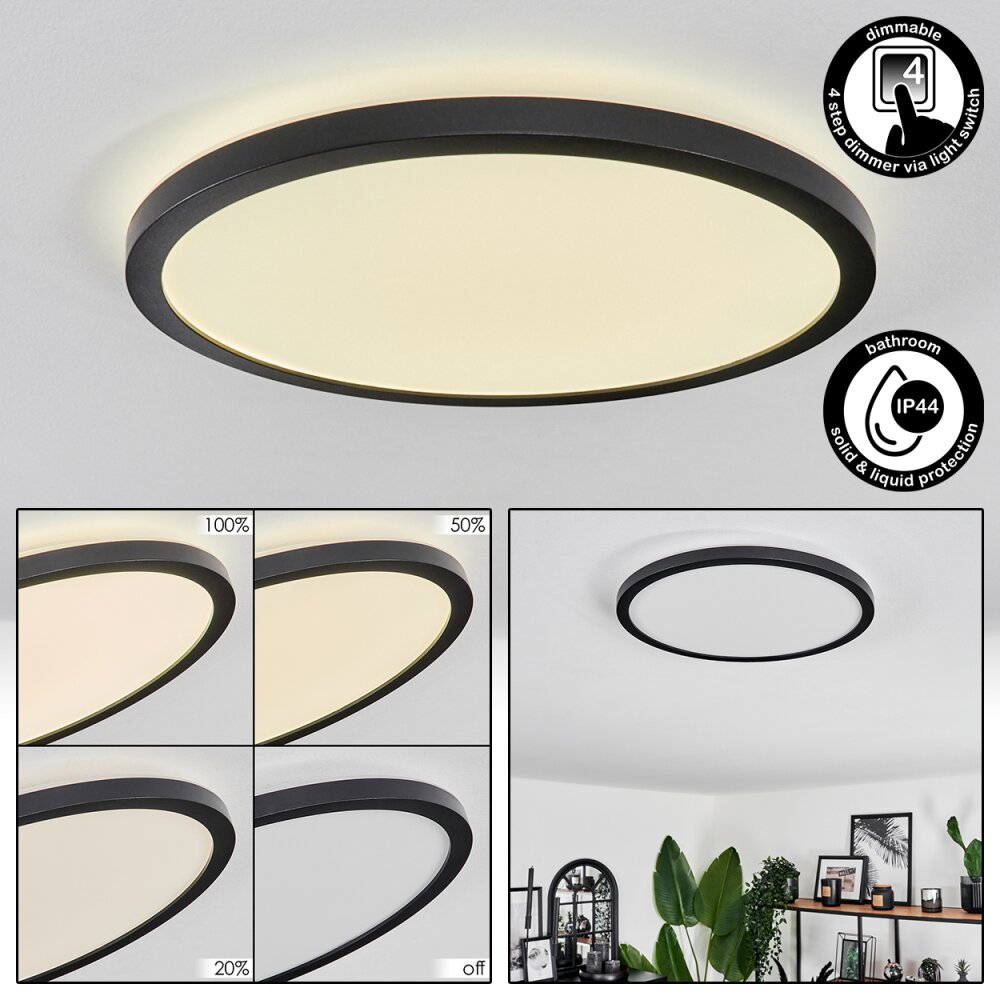 Hooper Taklampa, Panel LED Svart, 1-ljuskällor main product photo