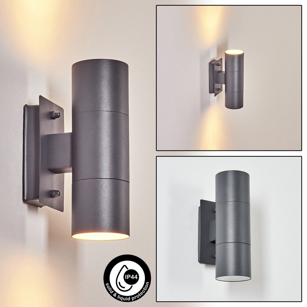 Malaga vägglampa utomhus, Up & Down Lampa Antracit, 2-ljuskällor main product photo