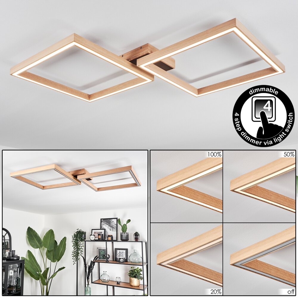 Surisultana Taklampa LED Trä ljus, Svart, 2-ljuskällor main product photo