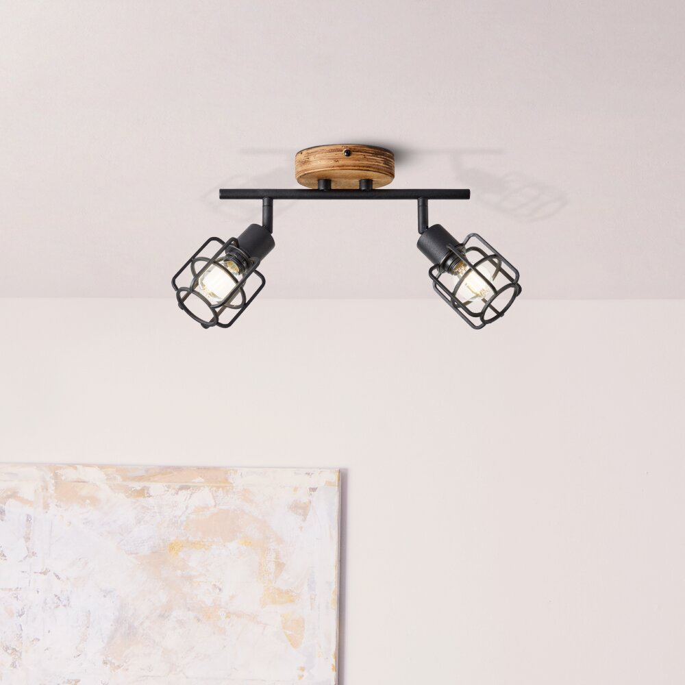 Brilliant Lampor Gwen Taklampa, Takstrålkastare Trä mörkt, 2-ljuskällor main product photo