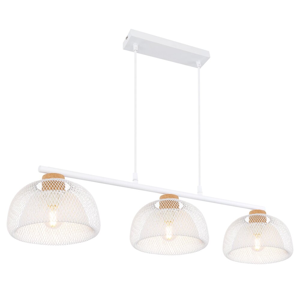 Globo VITIANO Pendelbelysning Brun, Vit, 3-ljuskällor main product photo