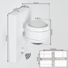 Borlo vägglampa utomhus, Up & Down Lampa LED Vit, 2-ljuskällor, Rörelsedetektor