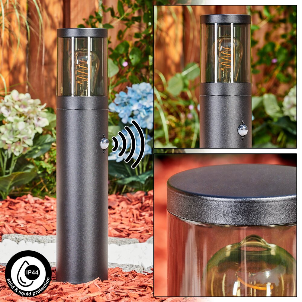 Tolsona gångvägslampa Svart, 1-ljuskällor, Rörelsedetektor main product photo