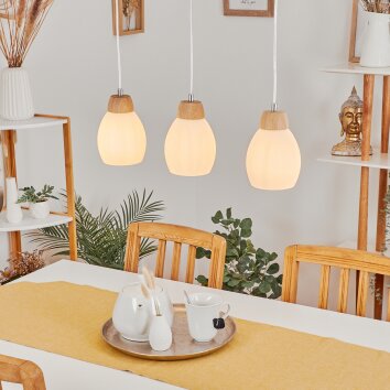 Ombucta Pendellampa Naturfärger, 3-ljuskällor