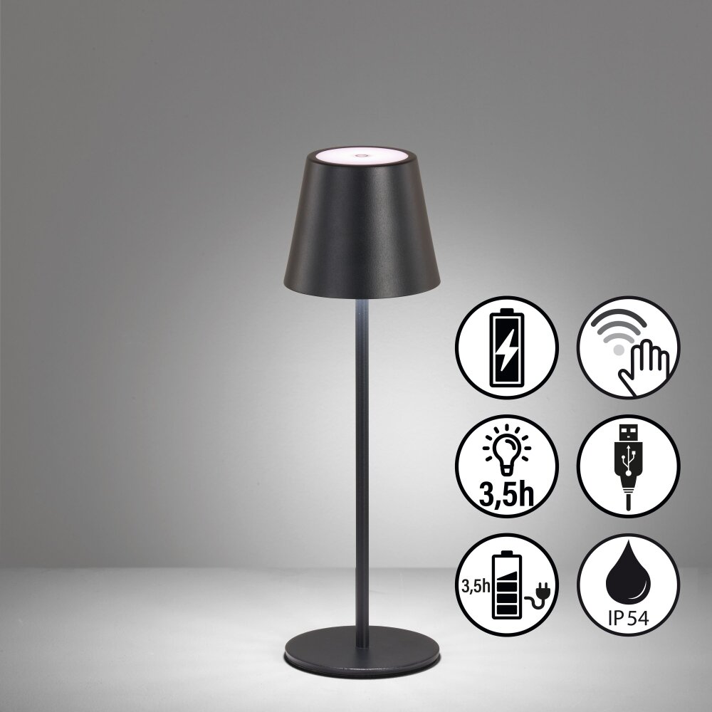 FHL easy Viletto Bordslampa, Läslampa LED Svart, 1-ljuskällor main product photo