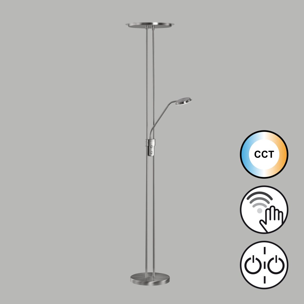 Honsel Lampor Driva strålkastare, Golvlampa LED Nickel matt, 1-ljuskällor main product photo