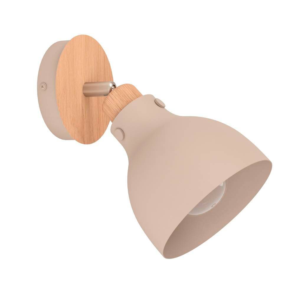 Eglo Lampor ARRECIFE Vägglampa, Väggspotlight träoptik, Nickel matt, 1-ljuskällor main product photo