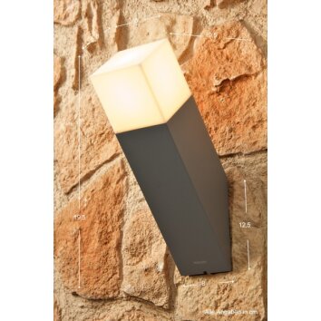 Massive Ecomoods vägglampa utomhus, Vägglampa Vit, 1-ljuskällor