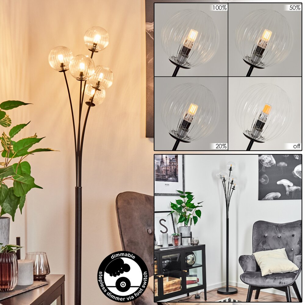 Bernado Golvlampa Svart, 5-ljuskällor main product photo
