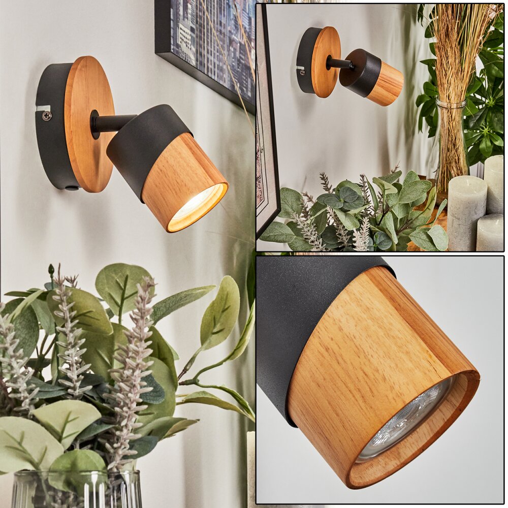 Blondo Vägglampa, Väggspotlight Naturfärger, Svart, 1-ljuskällor main product photo