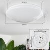 Melres Taklampa LED Vit, 1-ljuskällor, Fjärrkontroll