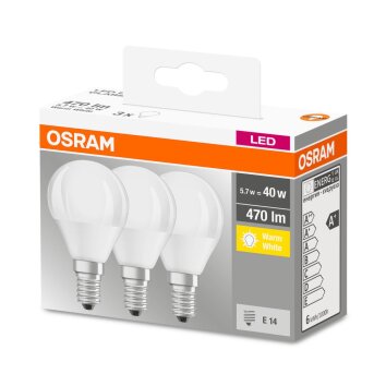 Osram E14 10 Watt varmvit 470 Lumen