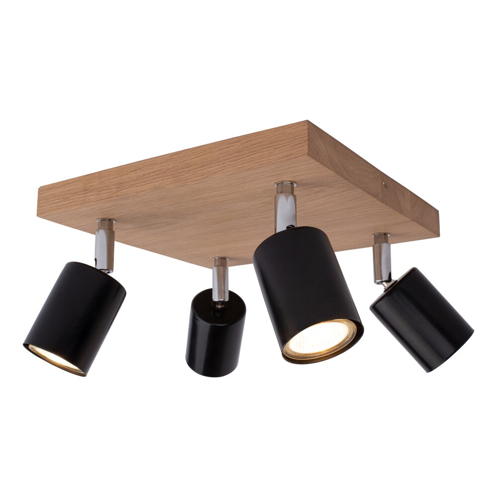 Languileo Taklampa Trä ljus, 4-ljuskällor main product photo