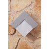 Lutec Lampor GEOMETRY vägglampa utomhus, Vägglampa Silver, Vit, 1-ljuskällor