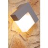 Lutec Lampor GEOMETRY vägglampa utomhus, Vägglampa Silver, Vit, 1-ljuskällor