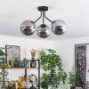 Gastor Taklampa 15 cm Svart, 3-ljuskällor