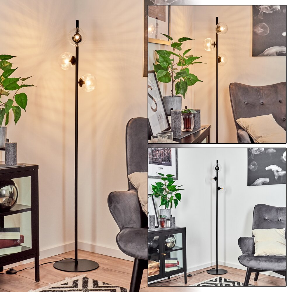 Remaisnil Golvlampa Svart, 3-ljuskällor main product photo