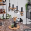 Classon Pendellampa träoptik, Svart, 4-ljuskällor