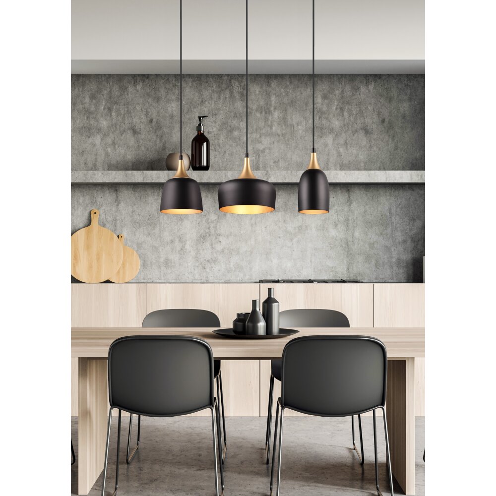 Trio Chiraz Pendelbelysning Svart, 3-ljuskällor main product photo