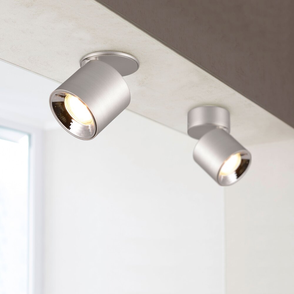 Trio GUAYANA Vägglampa, Väggspotlight Nickel matt, 1-ljuskällor main product photo