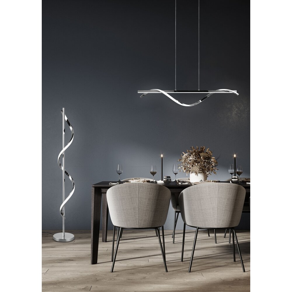 Reality Isabel Golvlampa LED Krom, 1-ljuskällor main product photo