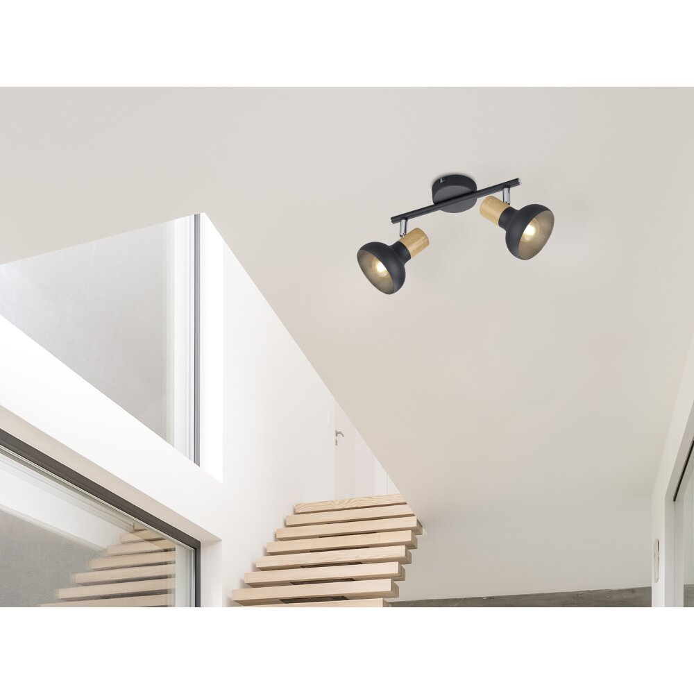 Reality Latika Taklampa, Takstrålkastare Svart, 2-ljuskällor main product photo