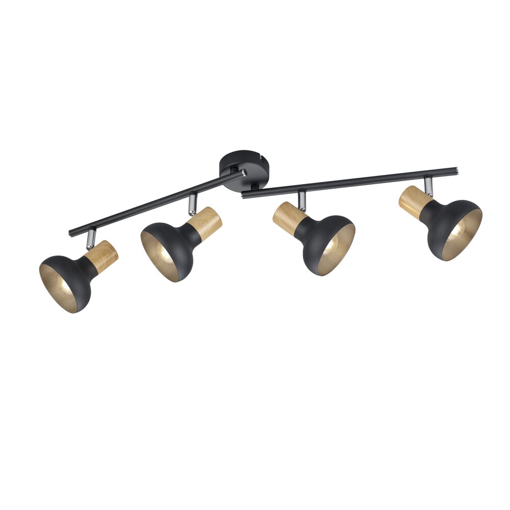 Reality Latika Taklampa, Takstrålkastare Svart, 4-ljuskällor main product photo