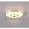 Reality Realta Taklampa LED Borstad aluminium, 2-ljuskällor, Fjärrkontroll, Färgväxlare